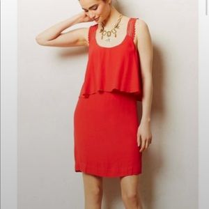 Anthropologie Maeve Red Tisana Dress